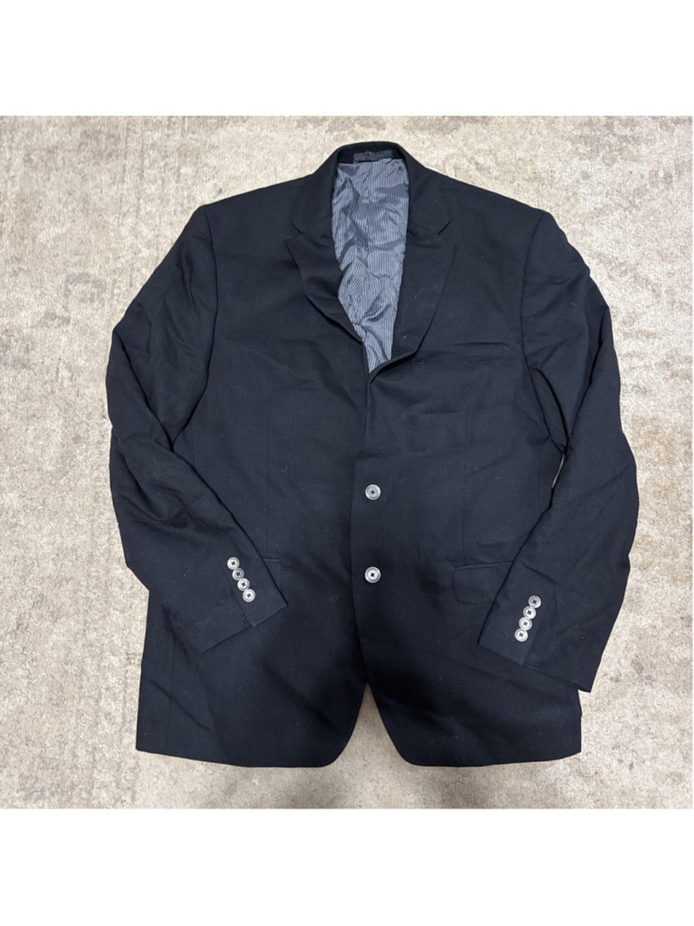 Calvin Klein Men's black Solid Skinny-Fit Infinite Stretch Suit Jacket Size 43R